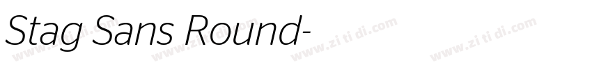 Stag Sans Round字体转换